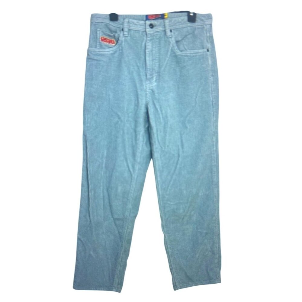 Empyre Corduroy Pants Mens Size 30x28 Baby Blue Baggy Y2K Skate 100% Cotton